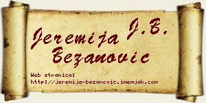 Jeremija Bežanović vizit kartica
